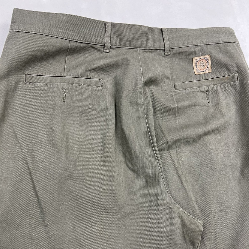 Abercrombie & Fitch Authentic Chino Mens 36x30 Olive Green Pleated Twill Pants